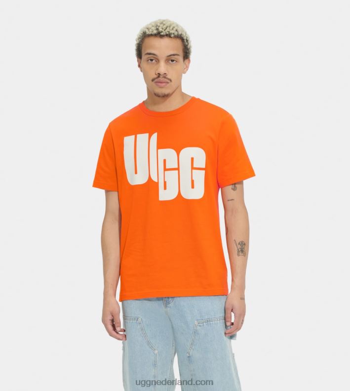 alle geslacht Oranje frisdrank UGG oversized logo-T-shirt gehakt 686ZP1402