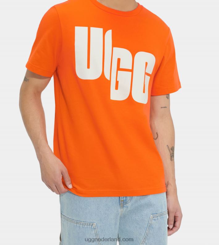 alle geslacht Oranje frisdrank UGG oversized logo-T-shirt gehakt 686ZP1402