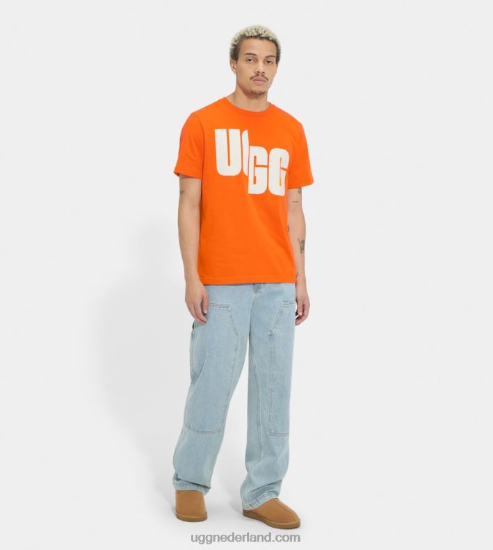 alle geslacht Oranje frisdrank UGG oversized logo-T-shirt gehakt 686ZP1402