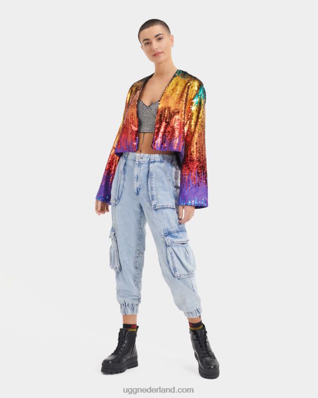 alle geslacht regenboog UGG chanley pailletten jas trots 686ZP124