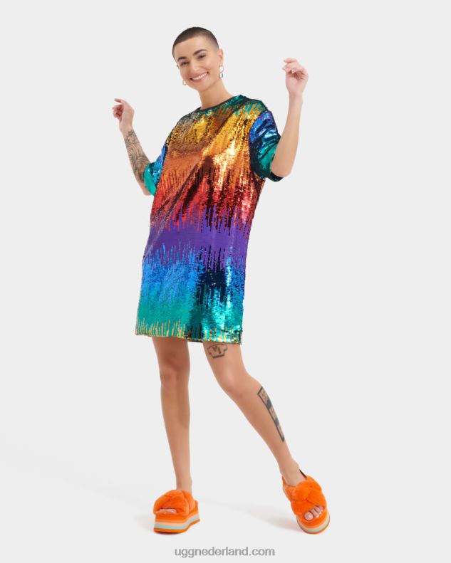 alle geslacht regenboog UGG zoey pailletten t-shirt trots 686ZP123
