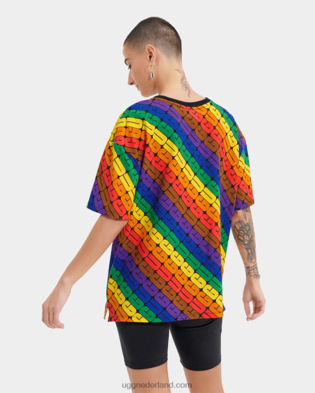 alle geslacht regenboog logo UGG toni oversized T-shirt trots 686ZP1191