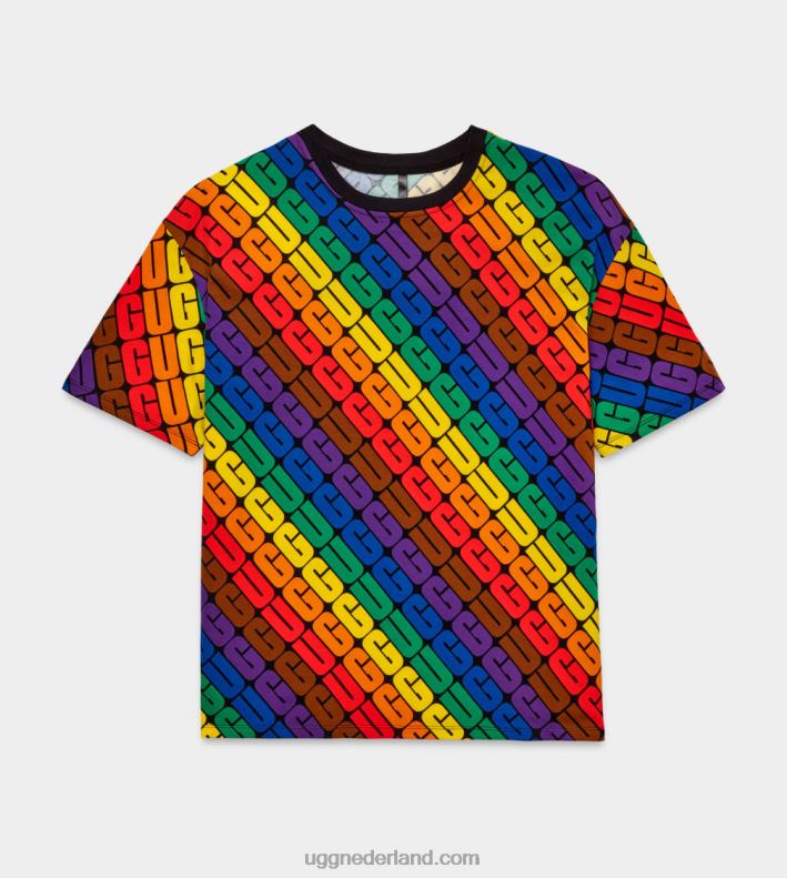 alle geslacht regenboog logo UGG toni oversized T-shirt trots 686ZP1191