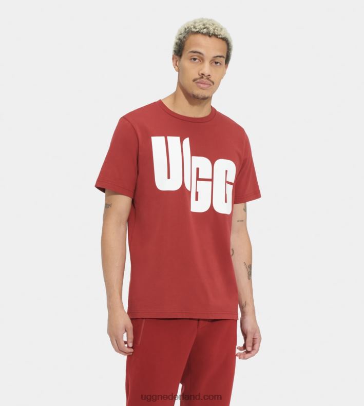 alle geslacht rijk rood UGG oversized logo-T-shirt gehakt 686ZP1401