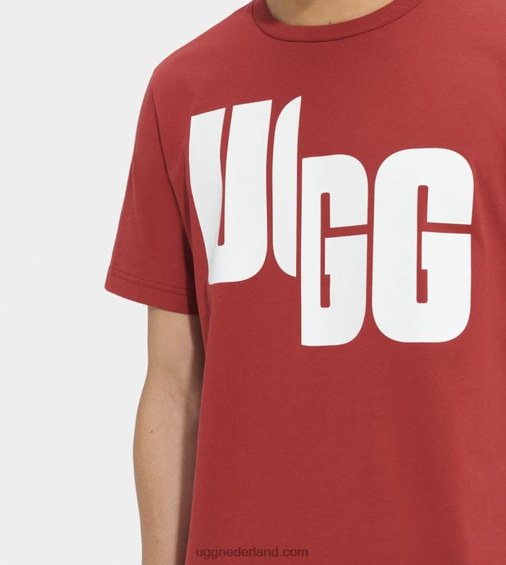 alle geslacht rijk rood UGG oversized logo-T-shirt gehakt 686ZP1401