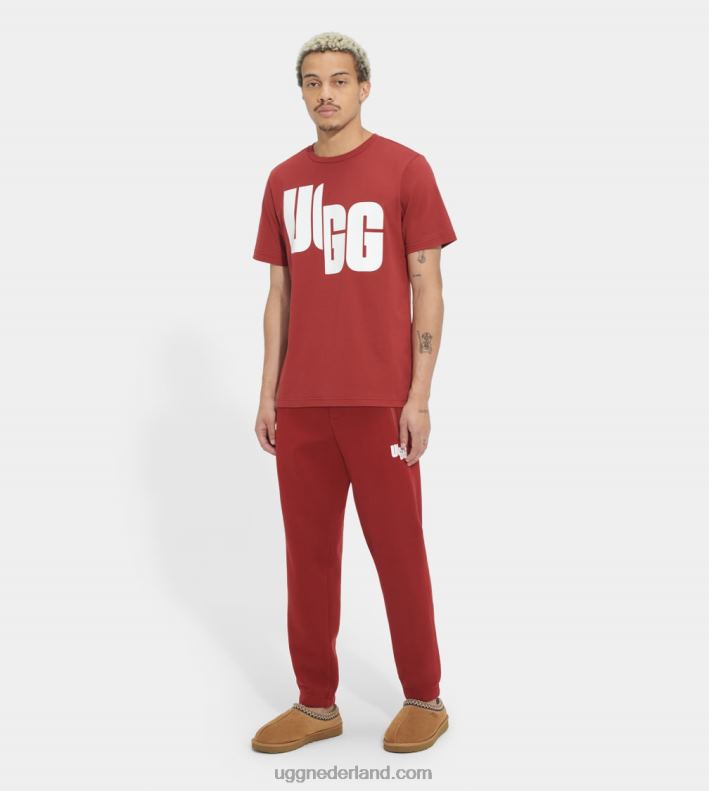 alle geslacht rijk rood UGG oversized logo-T-shirt gehakt 686ZP1401