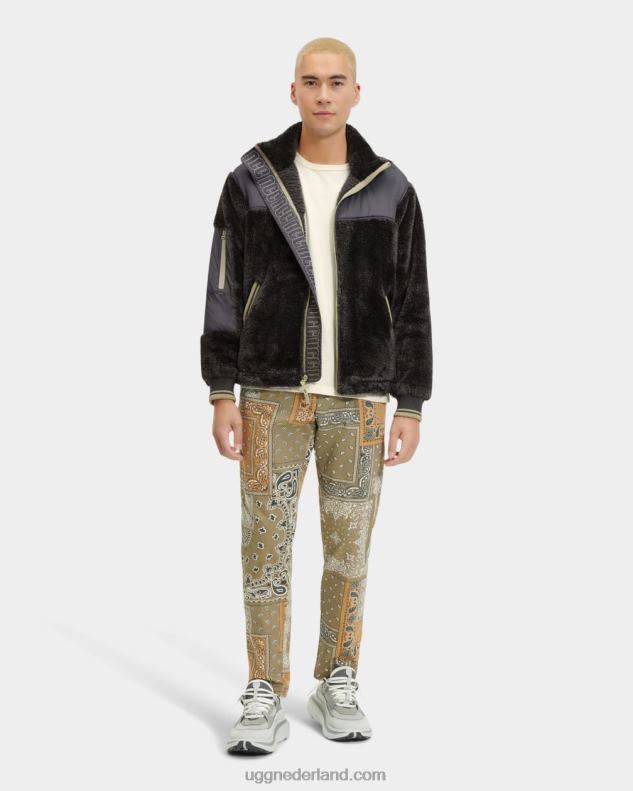 alle geslacht steenkool / tuimelaar UGG landyn sportieve sherpa jas 686ZP289