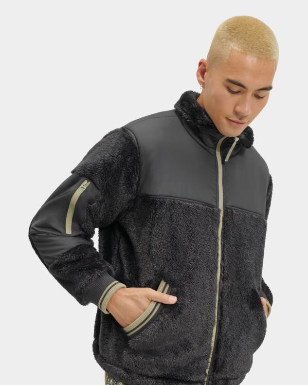 alle geslacht steenkool / tuimelaar UGG landyn sportieve sherpa jas 686ZP289