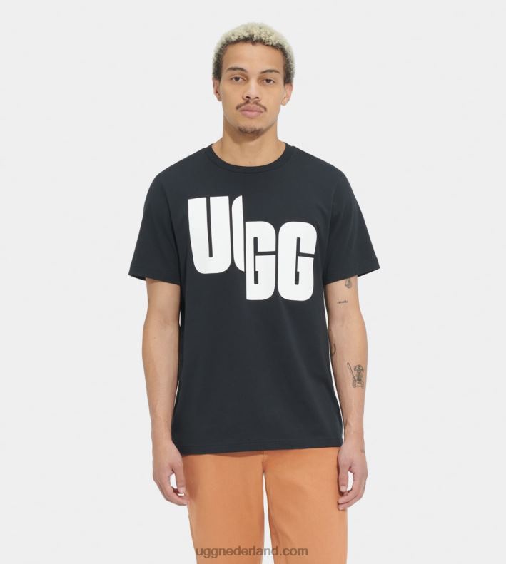 alle geslacht zwart UGG oversized logo-T-shirt gehakt 686ZP2289