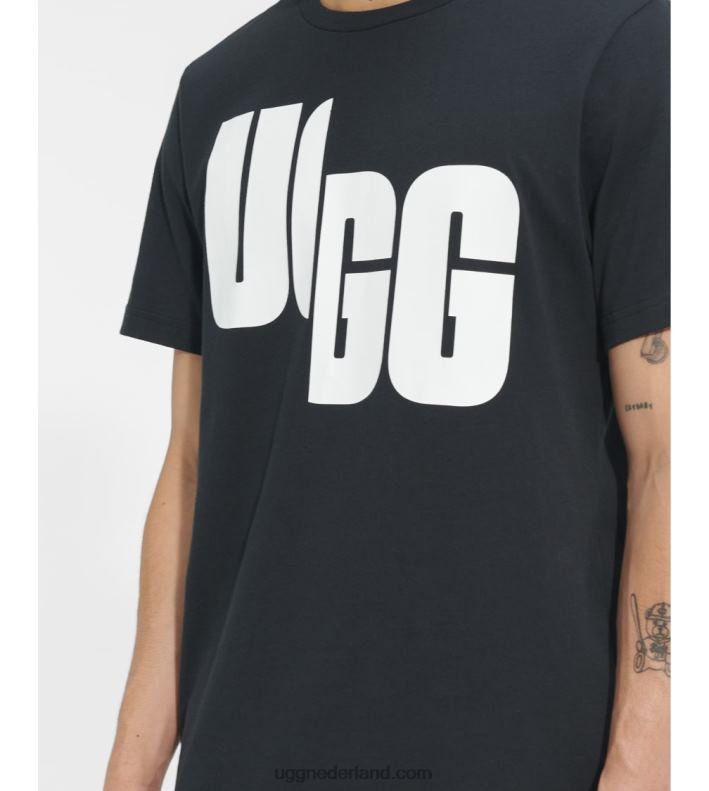 alle geslacht zwart UGG oversized logo-T-shirt gehakt 686ZP2289