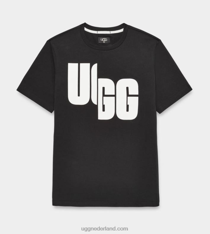 alle geslacht zwart UGG oversized logo-T-shirt gehakt 686ZP2289