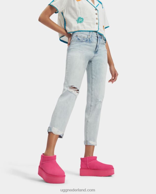 alle geslacht tof roze UGG klassiek ultra mini-platform 686ZP632