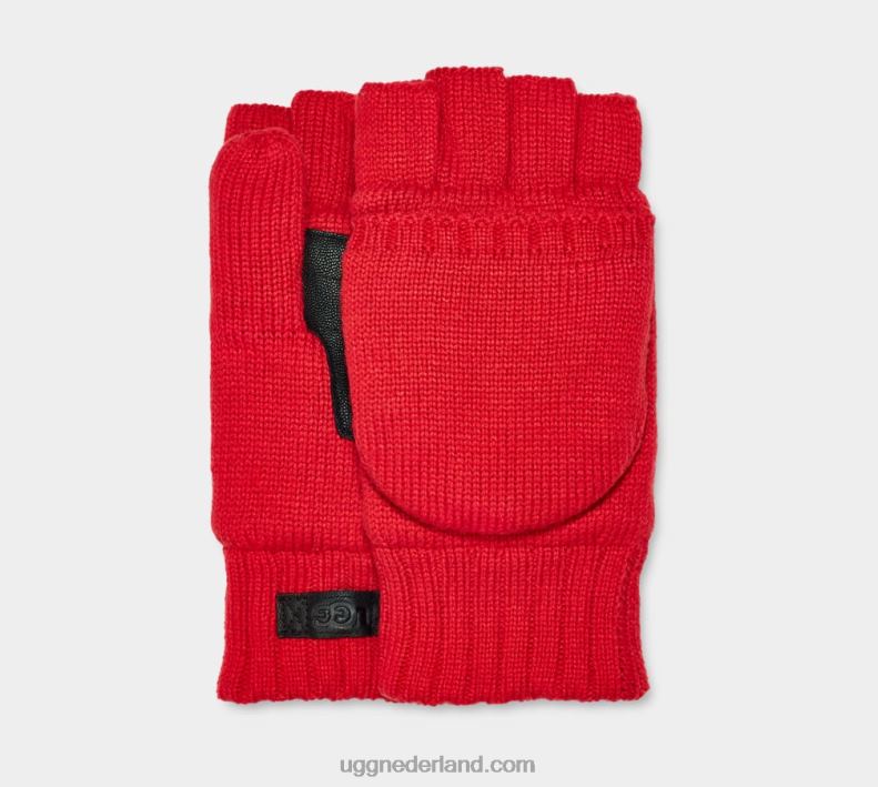 Heren samba rood UGG gebreide flip want 686ZP1923