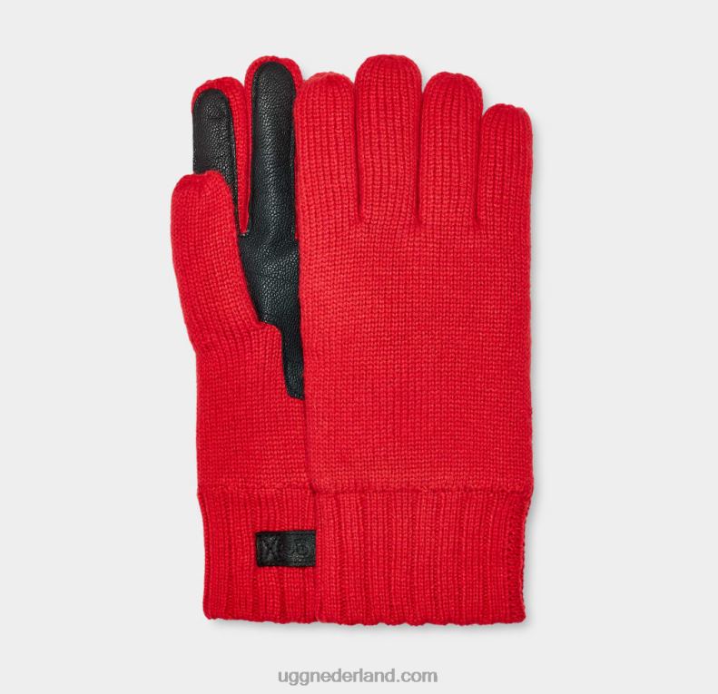 Heren samba rood UGG gebreide handschoen 686ZP1921