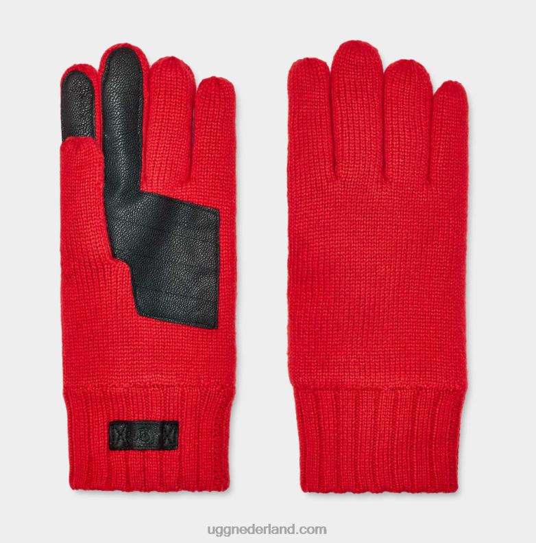 Heren samba rood UGG gebreide handschoen 686ZP1921