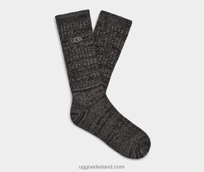 Heren zwart UGG trey rib gebreide slouchy crew 686ZP1432