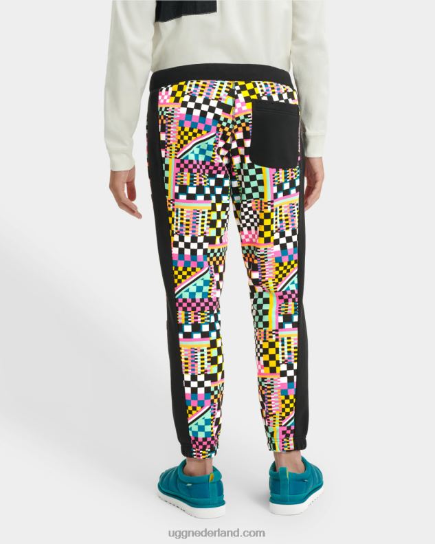 Heren zwarte multi-cheques UGG Malachi joggingbroek geruit 686ZP293