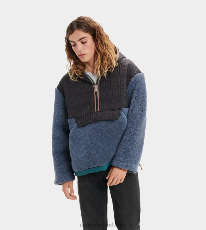 Heren cycloon multi UGG iggy sherpa pullover met halve rits 686ZP275