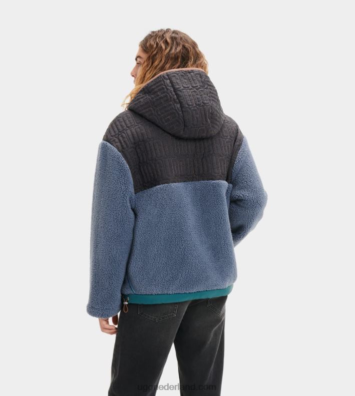 Heren cycloon multi UGG iggy sherpa pullover met halve rits 686ZP275