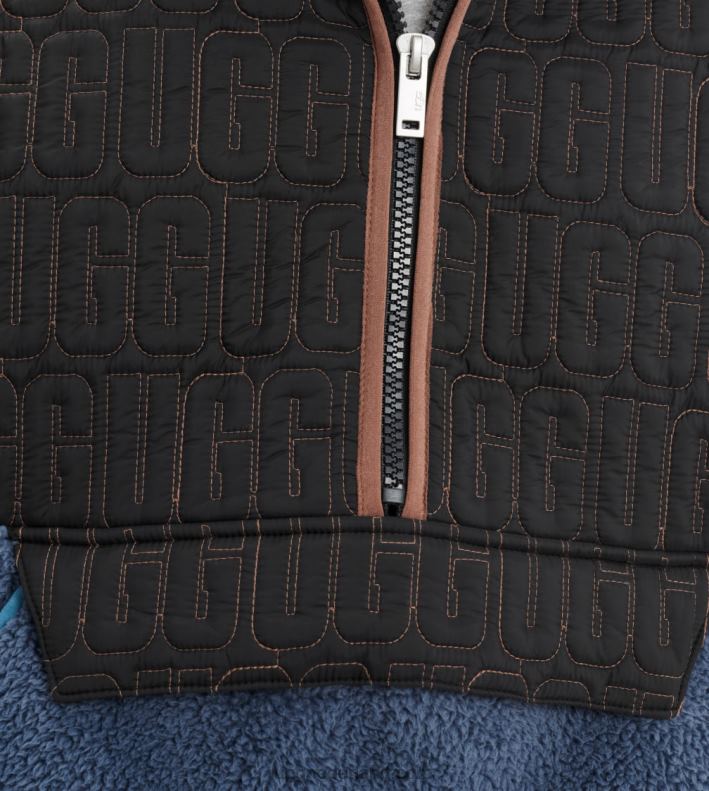 Heren cycloon multi UGG iggy sherpa pullover met halve rits 686ZP275