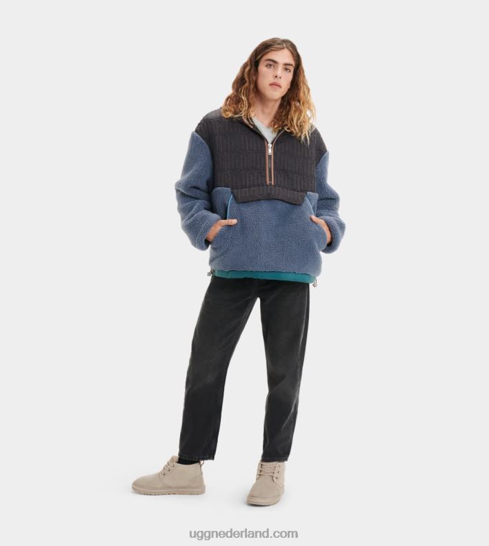 Heren cycloon multi UGG iggy sherpa pullover met halve rits 686ZP275