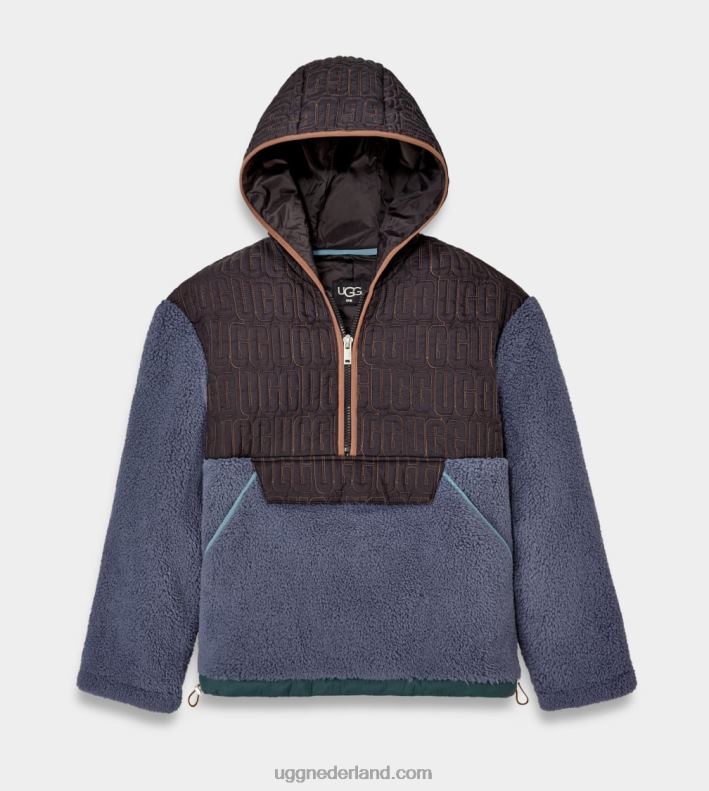 Heren cycloon multi UGG iggy sherpa pullover met halve rits 686ZP275