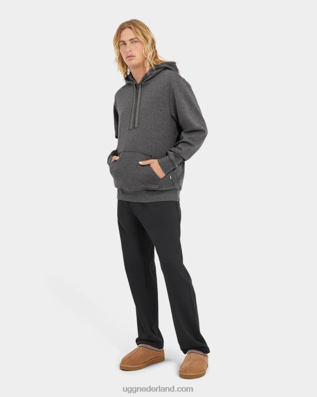Heren houtskool heide UGG dax-hoodie 686ZP1881
