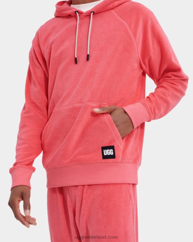Heren perzik roze UGG terras hoodie 686ZP2208