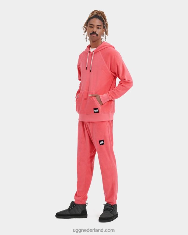 Heren perzik roze UGG terras hoodie 686ZP2208