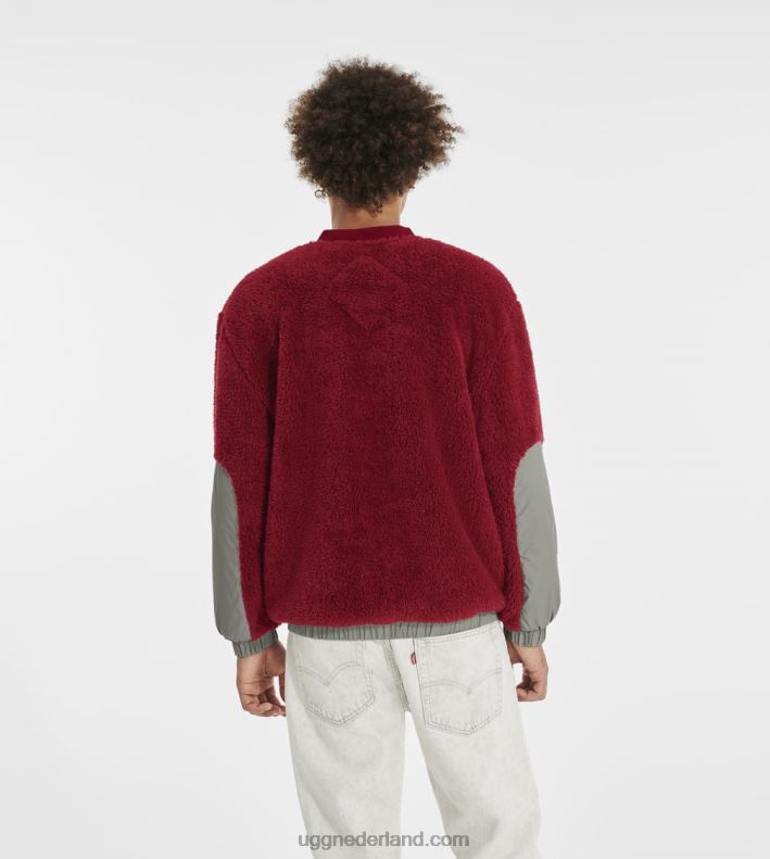 Heren rijk rood / geplaveid UGG niko sherpa ronde hals 686ZP295