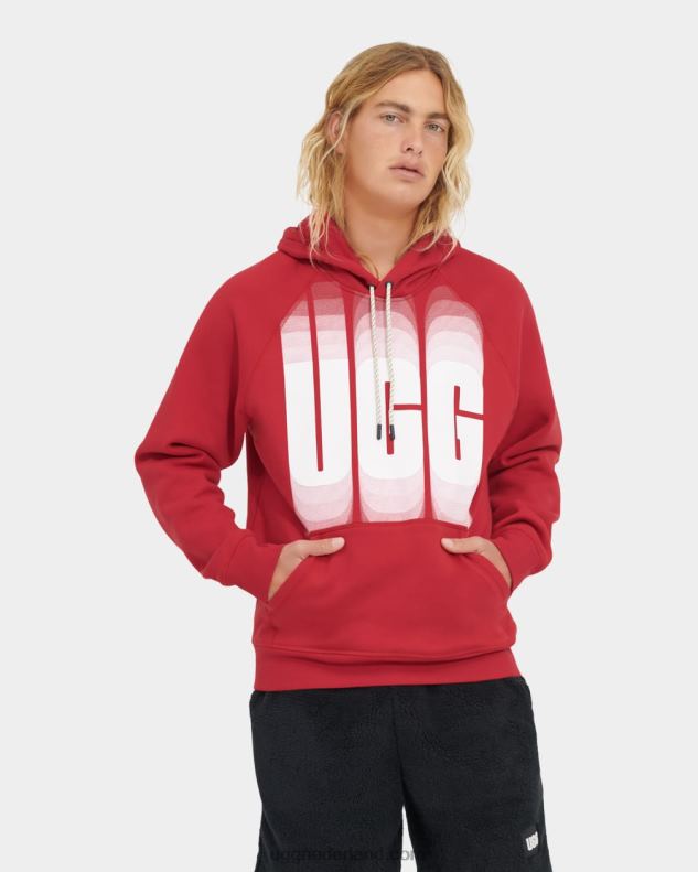 Heren samba rode golflengte UGG terrance hoodie golflengte 686ZP1879