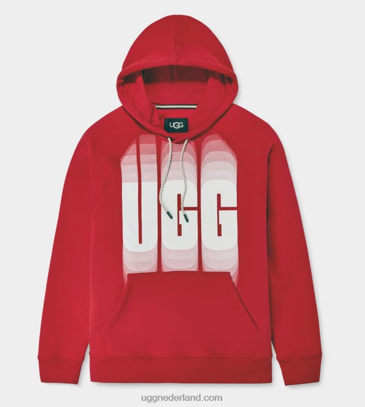 Heren samba rode golflengte UGG terrance hoodie golflengte 686ZP1879