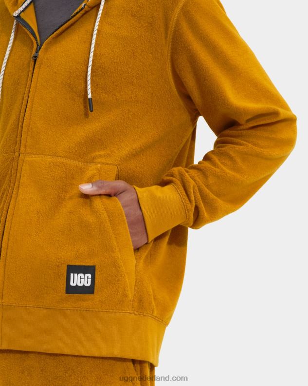 Heren teakhout UGG forster hoodie met volledige rits 686ZP283