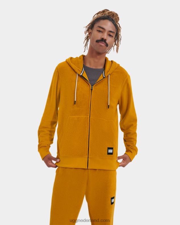 Heren teakhout UGG forster hoodie met volledige rits 686ZP283
