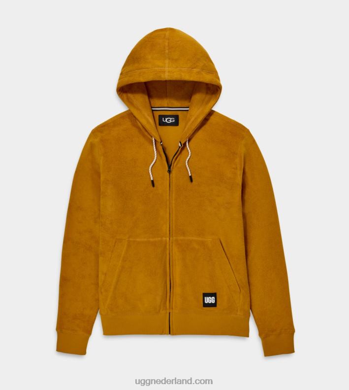 Heren teakhout UGG forster hoodie met volledige rits 686ZP283