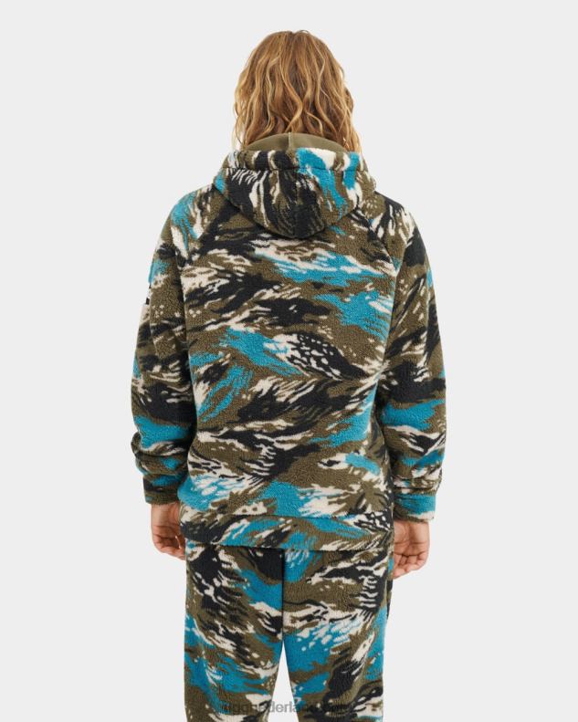 Heren vloedgolf camo UGG dannen sherpa-hoodie 686ZP1915