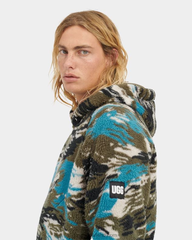 Heren vloedgolf camo UGG dannen sherpa-hoodie 686ZP1915