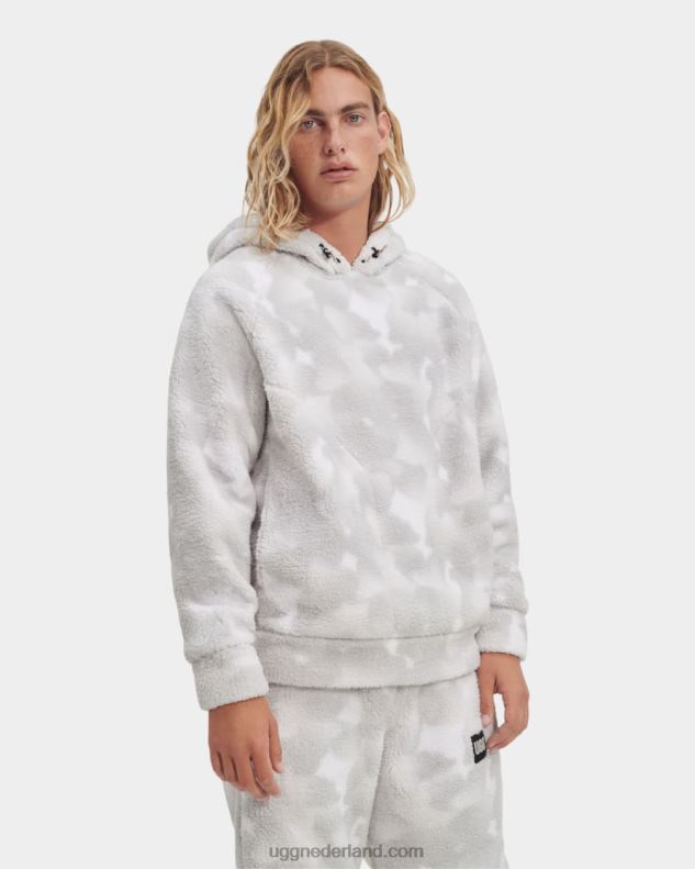 Heren witte papaver vrede camo UGG dannen sherpa-hoodie 686ZP270