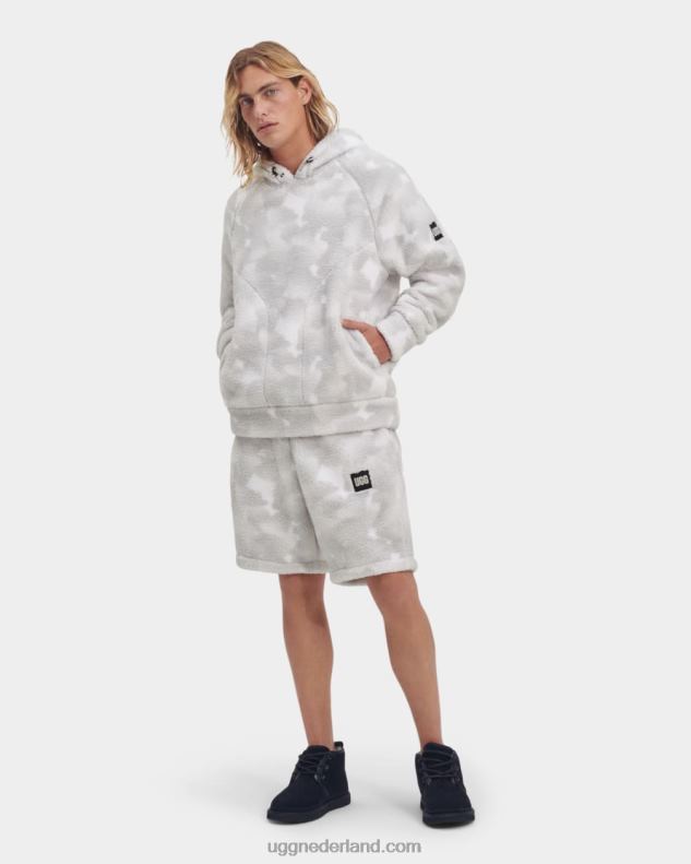 Heren witte papaver vrede camo UGG dannen sherpa-hoodie 686ZP270