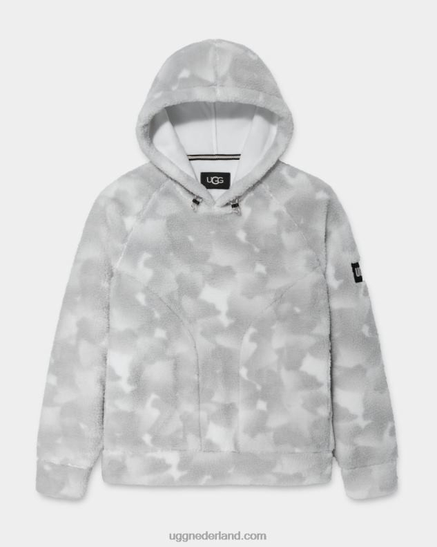 Heren witte papaver vrede camo UGG dannen sherpa-hoodie 686ZP270