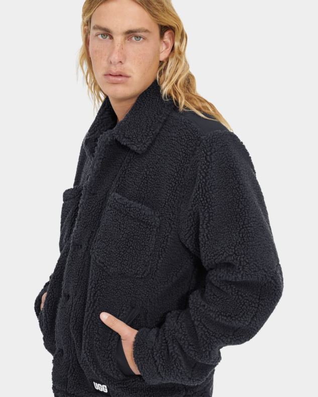 Heren donkere as UGG Janson sherpa truckerjack 686ZP1887