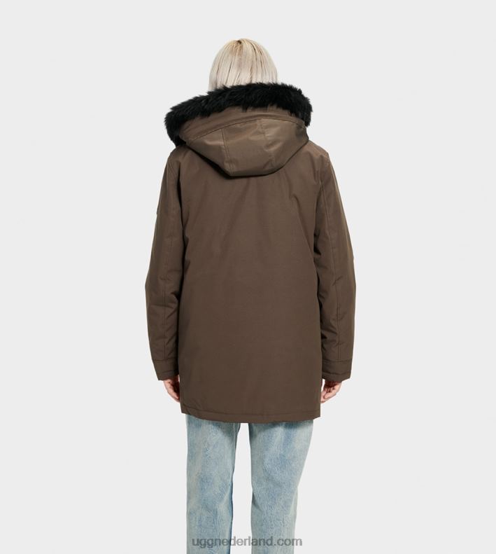 Heren donkere olijf UGG dikke parka 686ZP1907