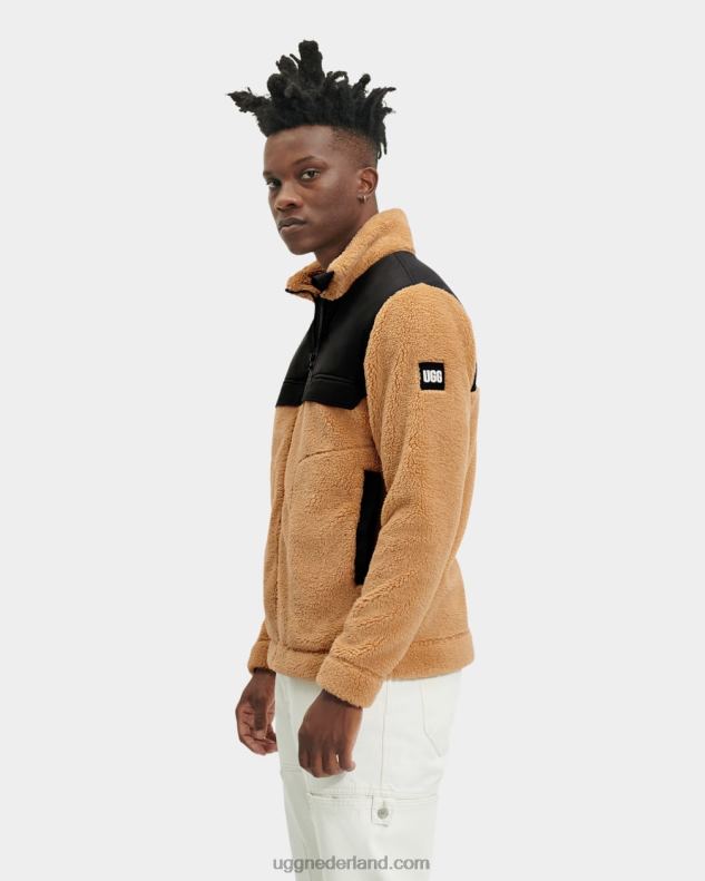 Heren miso/teer UGG seth geblokkeerde sherpa-jas 686ZP1863