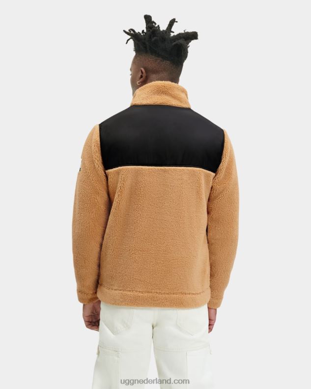 Heren miso/teer UGG seth geblokkeerde sherpa-jas 686ZP1863