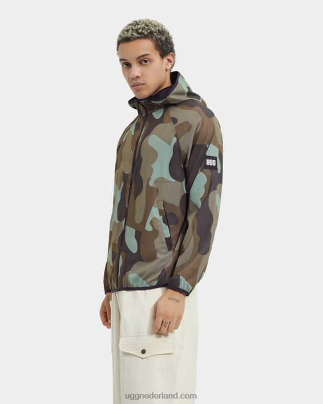 Heren mosgroene camopop UGG edison jas print 686ZP266