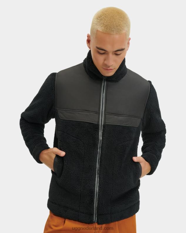 Heren teer UGG seth geblokkeerde sherpa-jas 686ZP1862