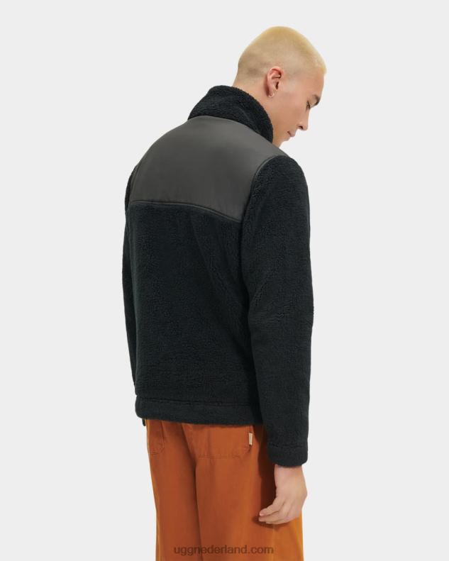 Heren teer UGG seth geblokkeerde sherpa-jas 686ZP1862