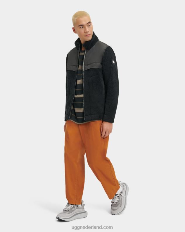 Heren teer UGG seth geblokkeerde sherpa-jas 686ZP1862