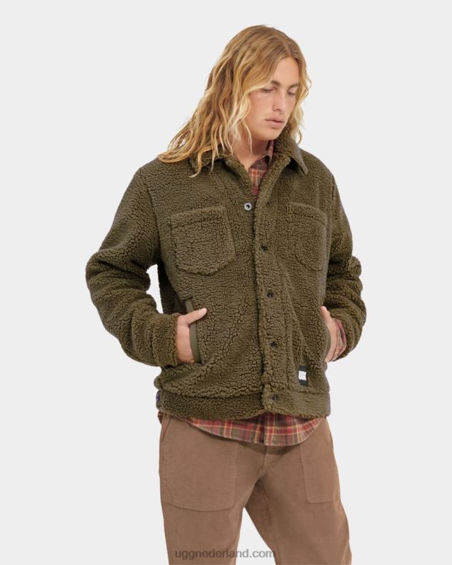 Heren verbrande olijf UGG Janson sherpa truckerjack 686ZP1885