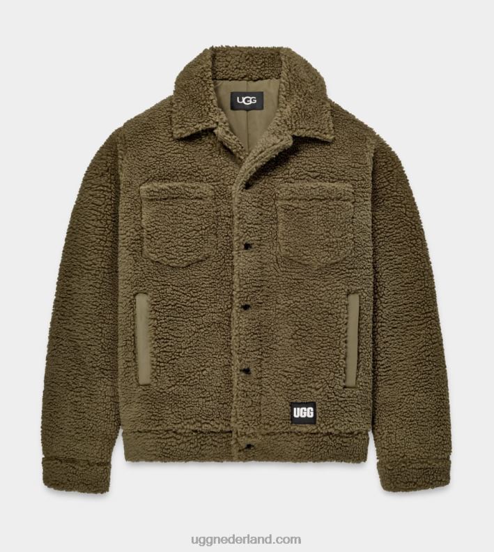 Heren verbrande olijf UGG Janson sherpa truckerjack 686ZP1885